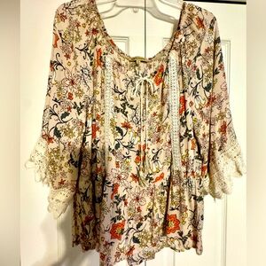 Peasant top with peplum.